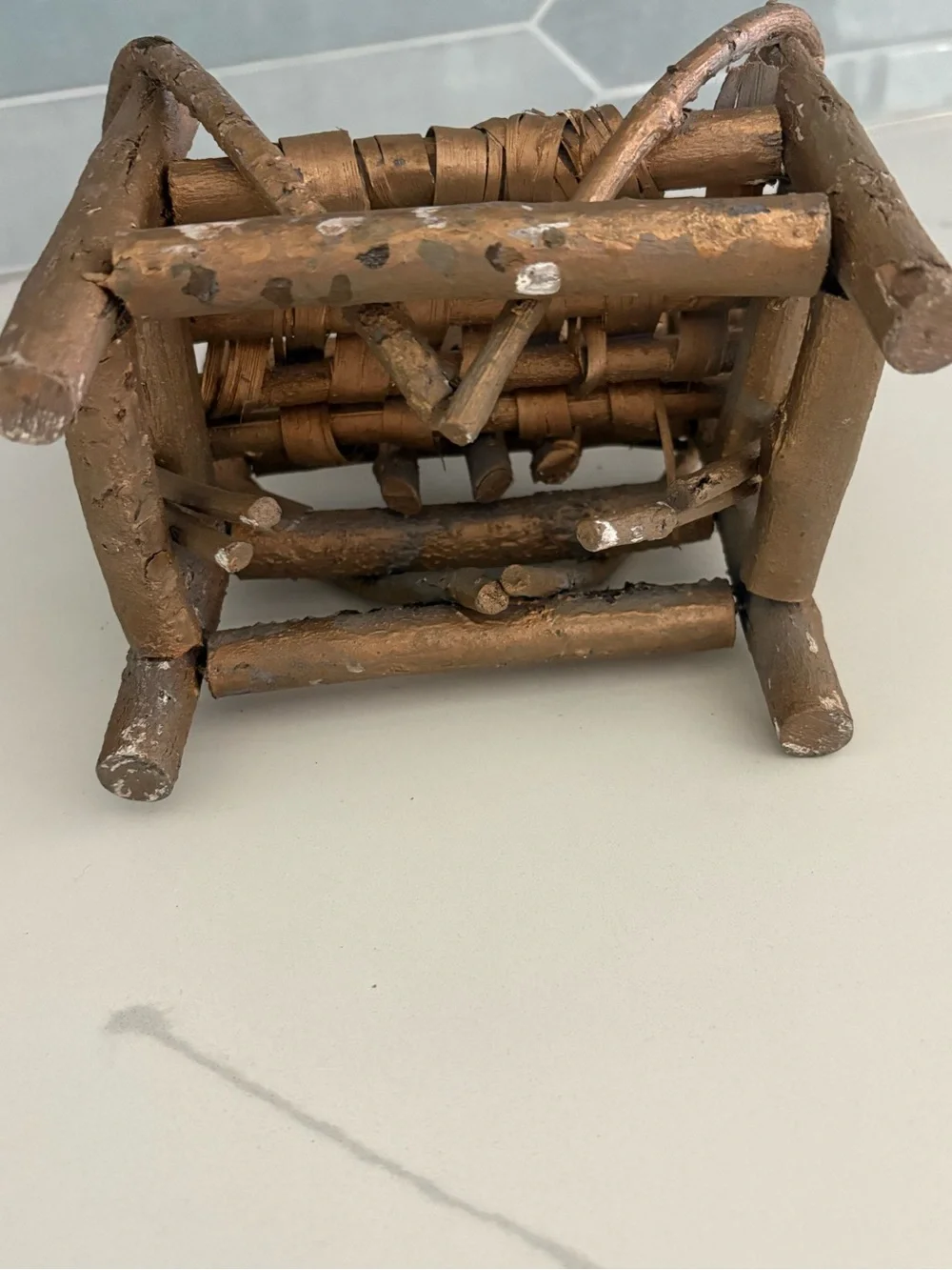 Vintage Primitive Rustic Willow Twig Miniature Doll Chair